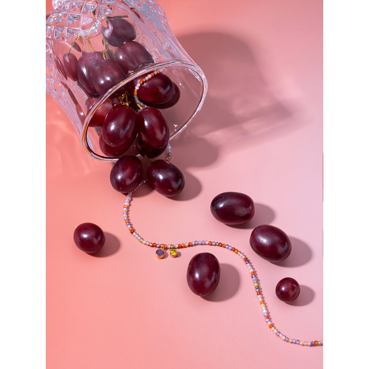 Stainless Steel Glass Stone Necklace-Bijou Crush