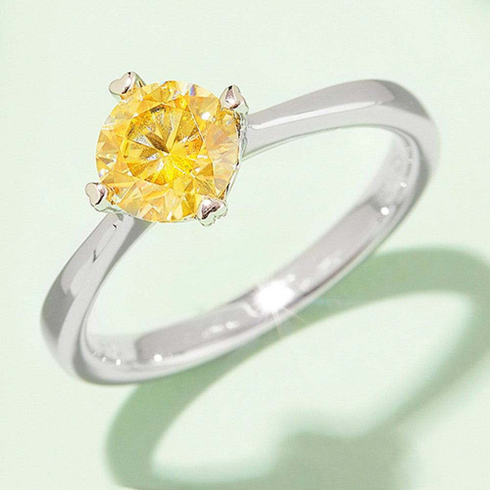 1 Carat Moissanite 925 Sterling Silver Solitaire Ring-Bijou Crush