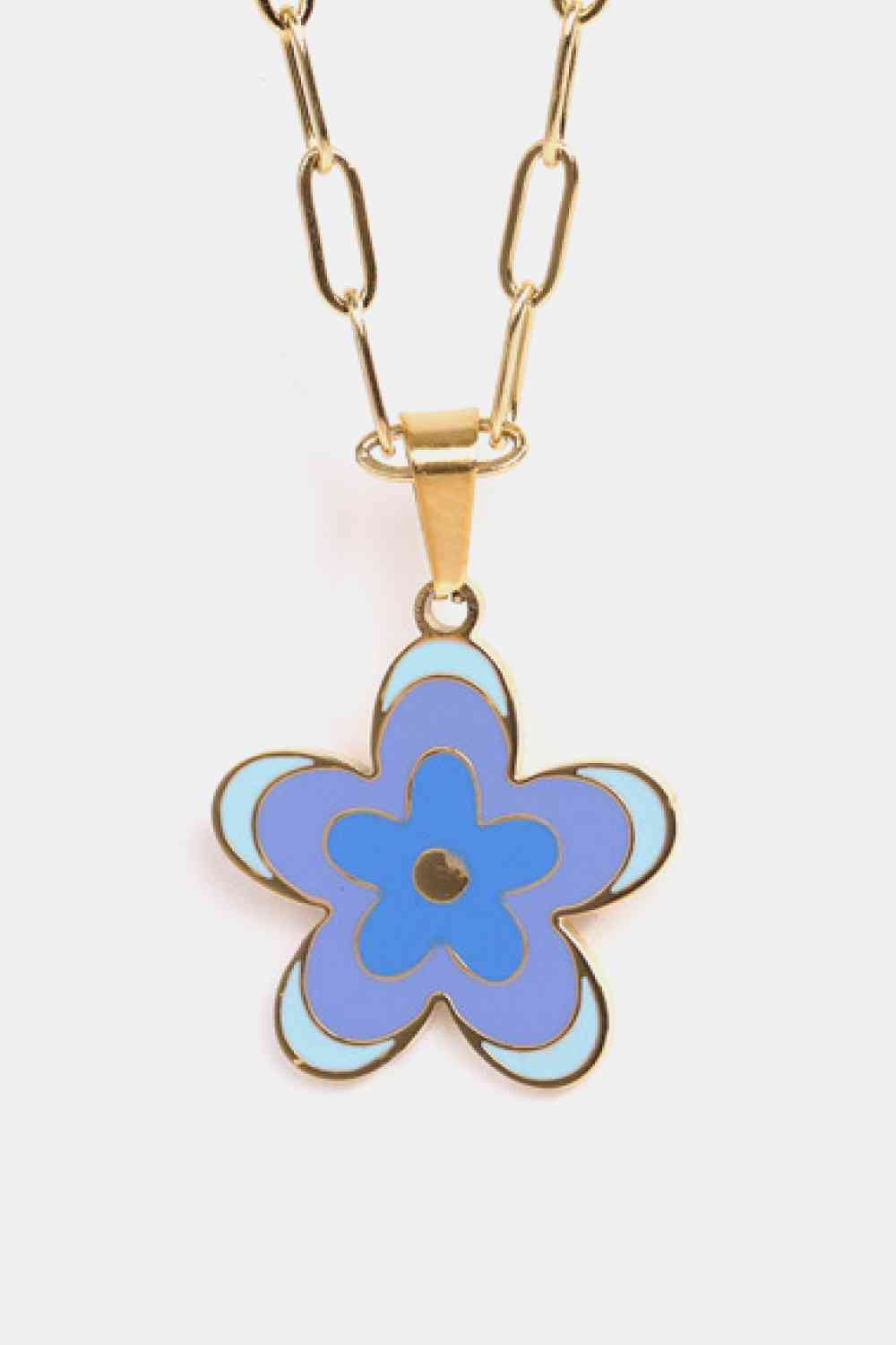 Flower Pendant Stainless Steel Necklace-Bijou Crush