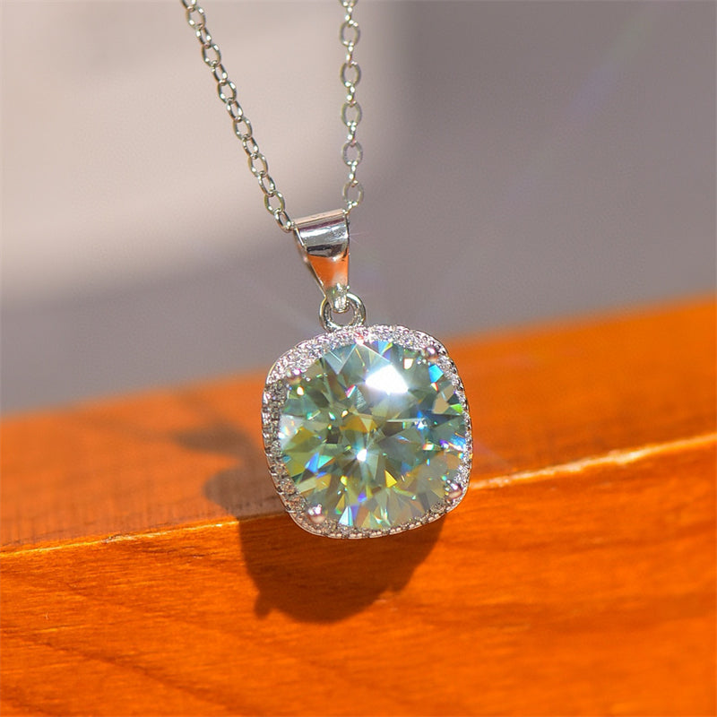 5 Carat Moissanite 925 Sterling Silver Pendant Necklace-Bijou Crush