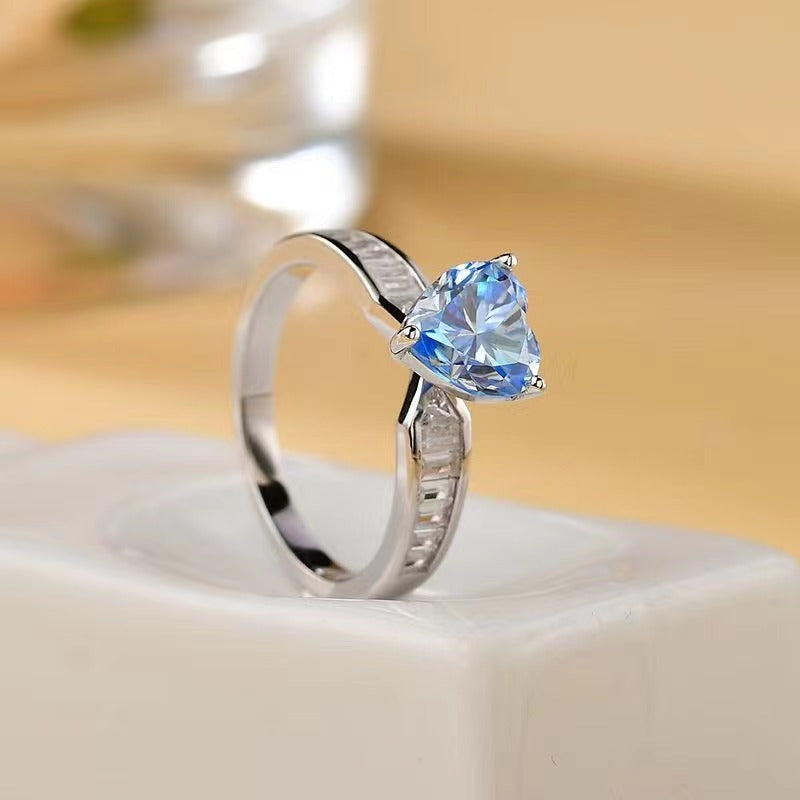 2 Carat Moissanite 925 Sterling Silver Ring-Bijou Crush