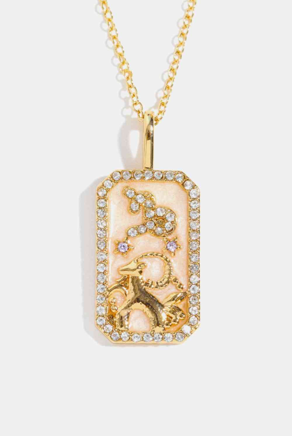 Rhinestone Constellation Pendant Copper Necklace-Bijou Crush