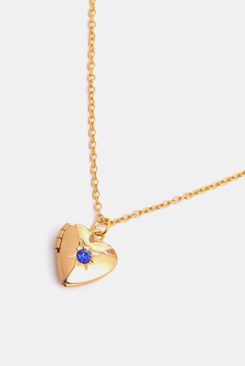 Zircon Heart Shape 14K Gold-Plated Pendant Necklace-Bijou Crush