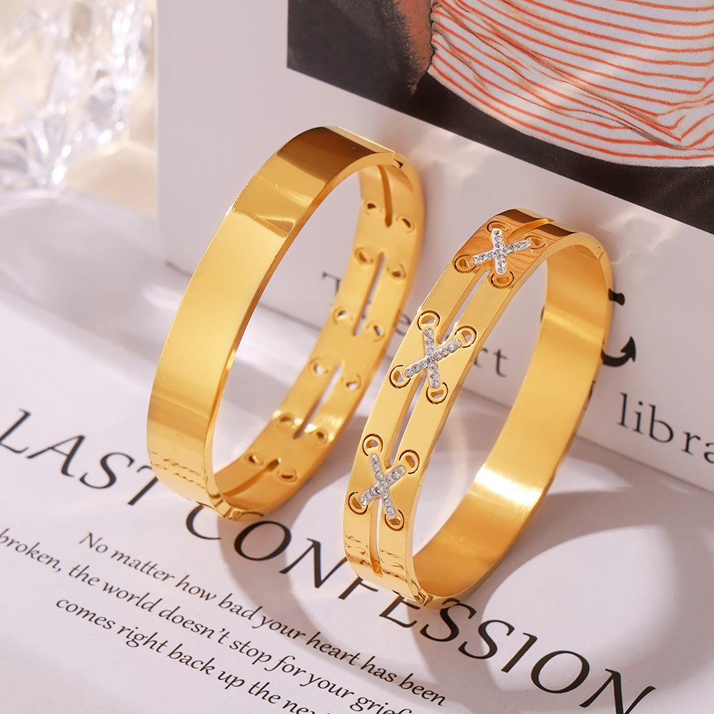 18K Gold-Plated Czech Diamond Bracelet-Bijou Crush