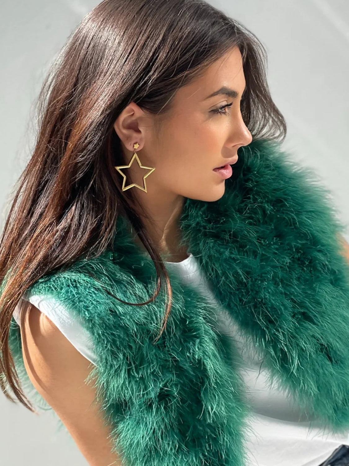 18K Gold-Plated Moon & Star Dangle Earrings-Bijou Crush