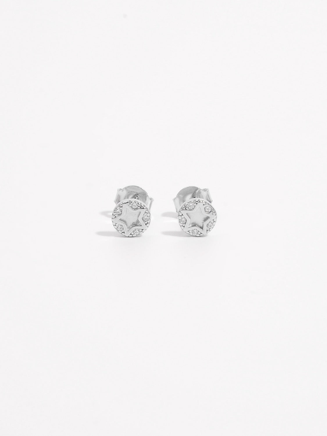 925 Sterling Silver Zircon Star Stud Earrings-Bijou Crush