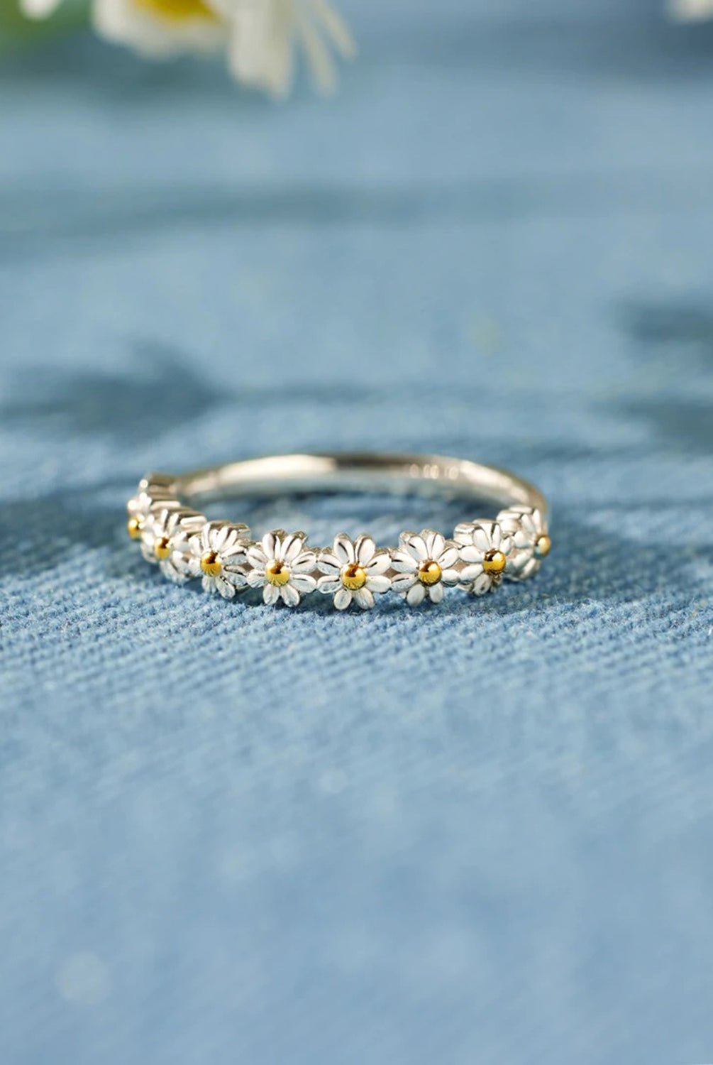 Flower Shape 925 Sterling Silver Ring-Bijou Crush