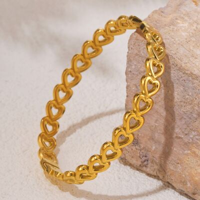 18K Gold-Plated Stainless Steel Heart Bracelet-Bijou Crush