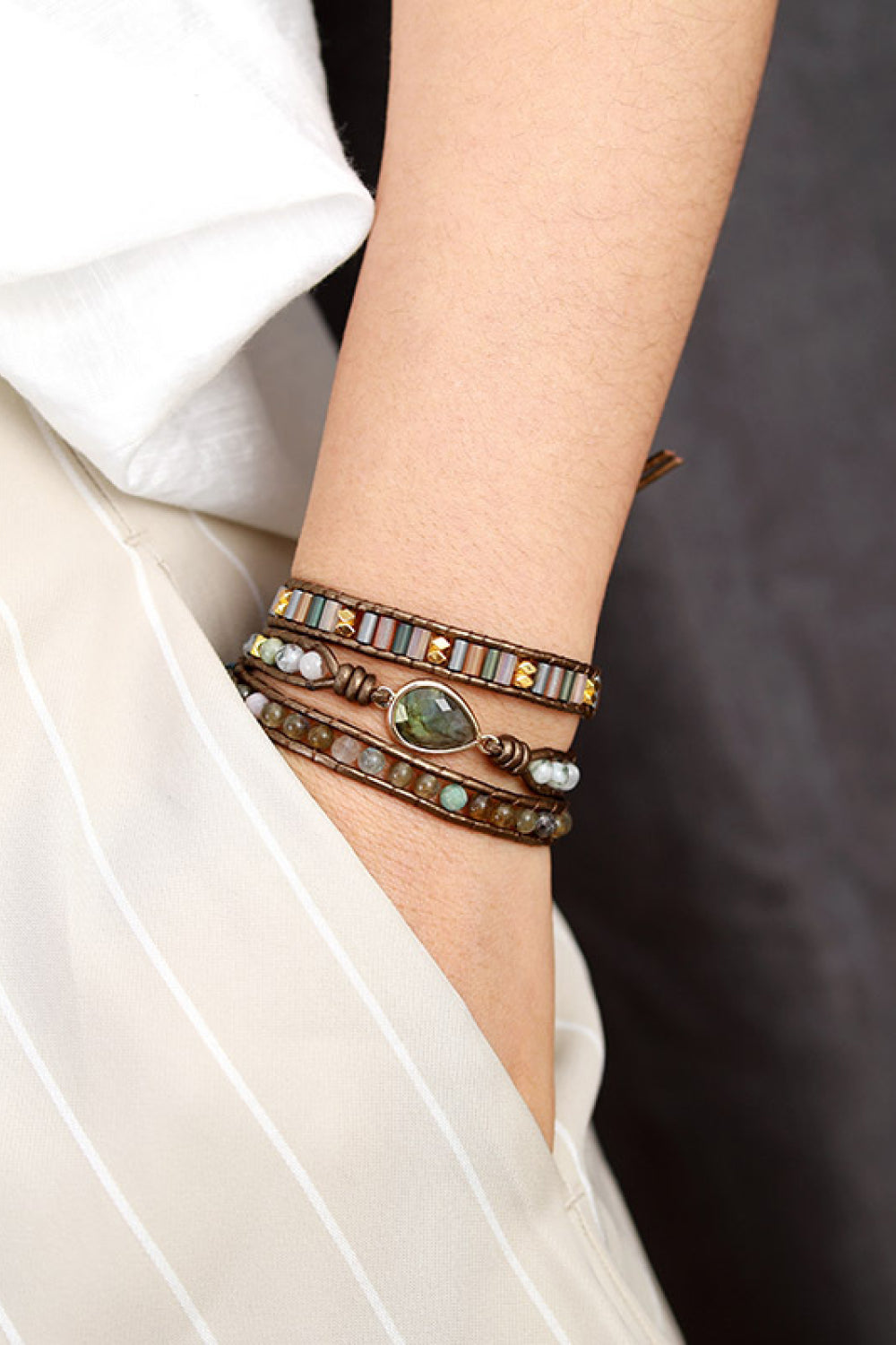 Handmade Triple Layer Beaded Bracelet-Bijou Crush