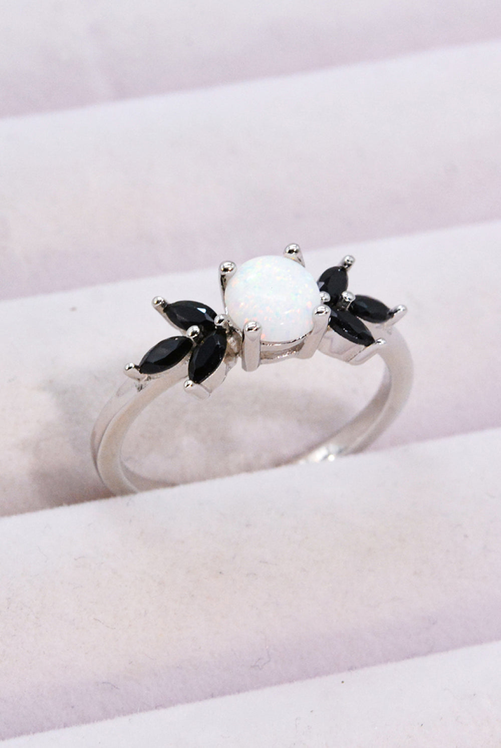 Opal and Zircon Contrast Ring-Bijou Crush