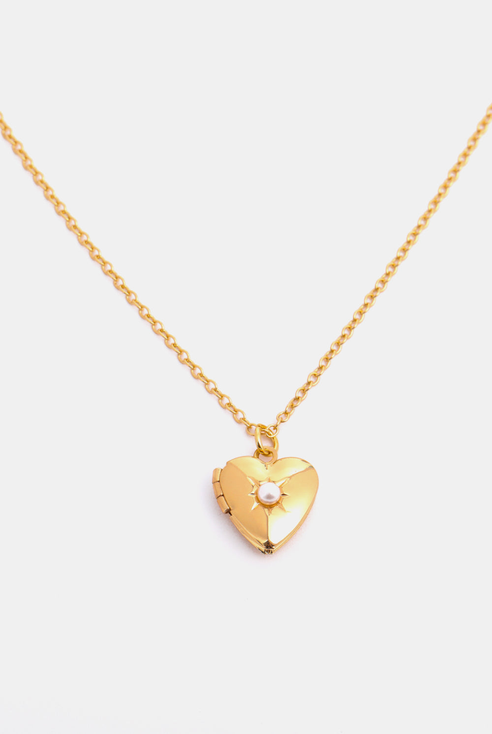 Zircon Heart Shape 14K Gold-Plated Pendant Necklace-Bijou Crush