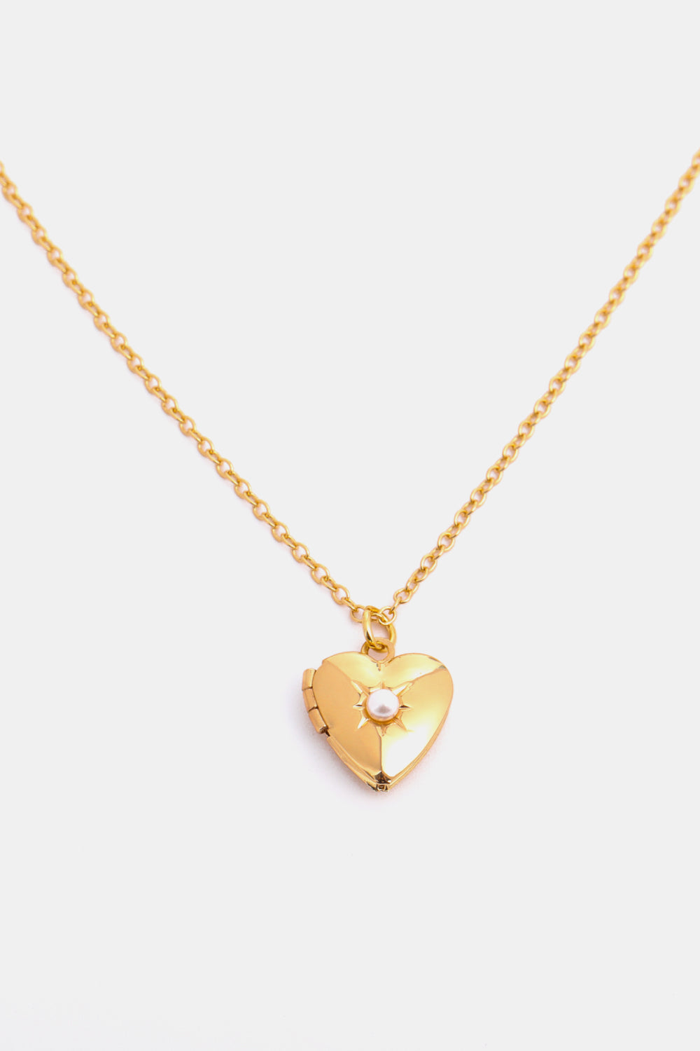 Zircon Heart Shape 14K Gold-Plated Pendant Necklace-Bijou Crush