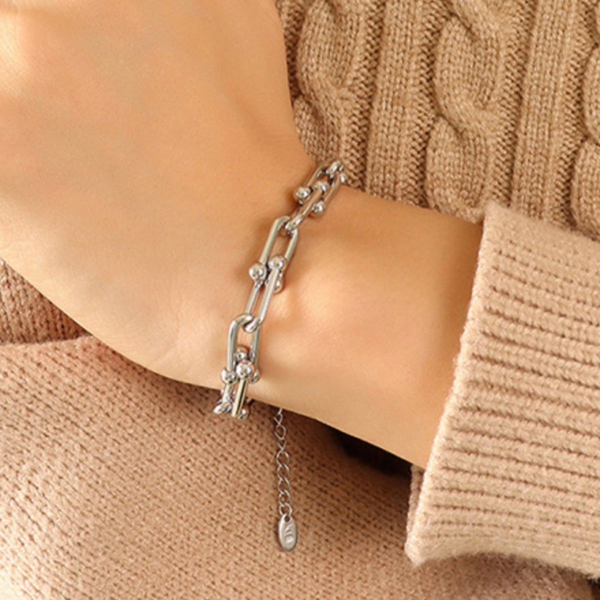 Chunky Chain Titanium Steel Bracelet-Bijou Crush