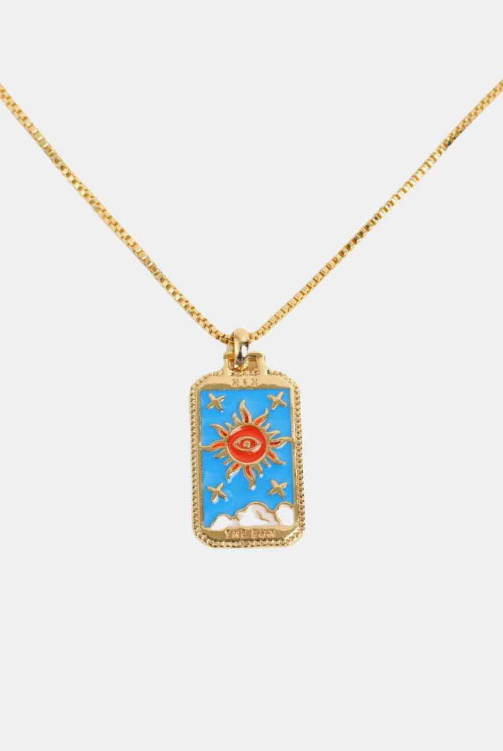 Tarot Card Pendant Copper Necklace-Bijou Crush