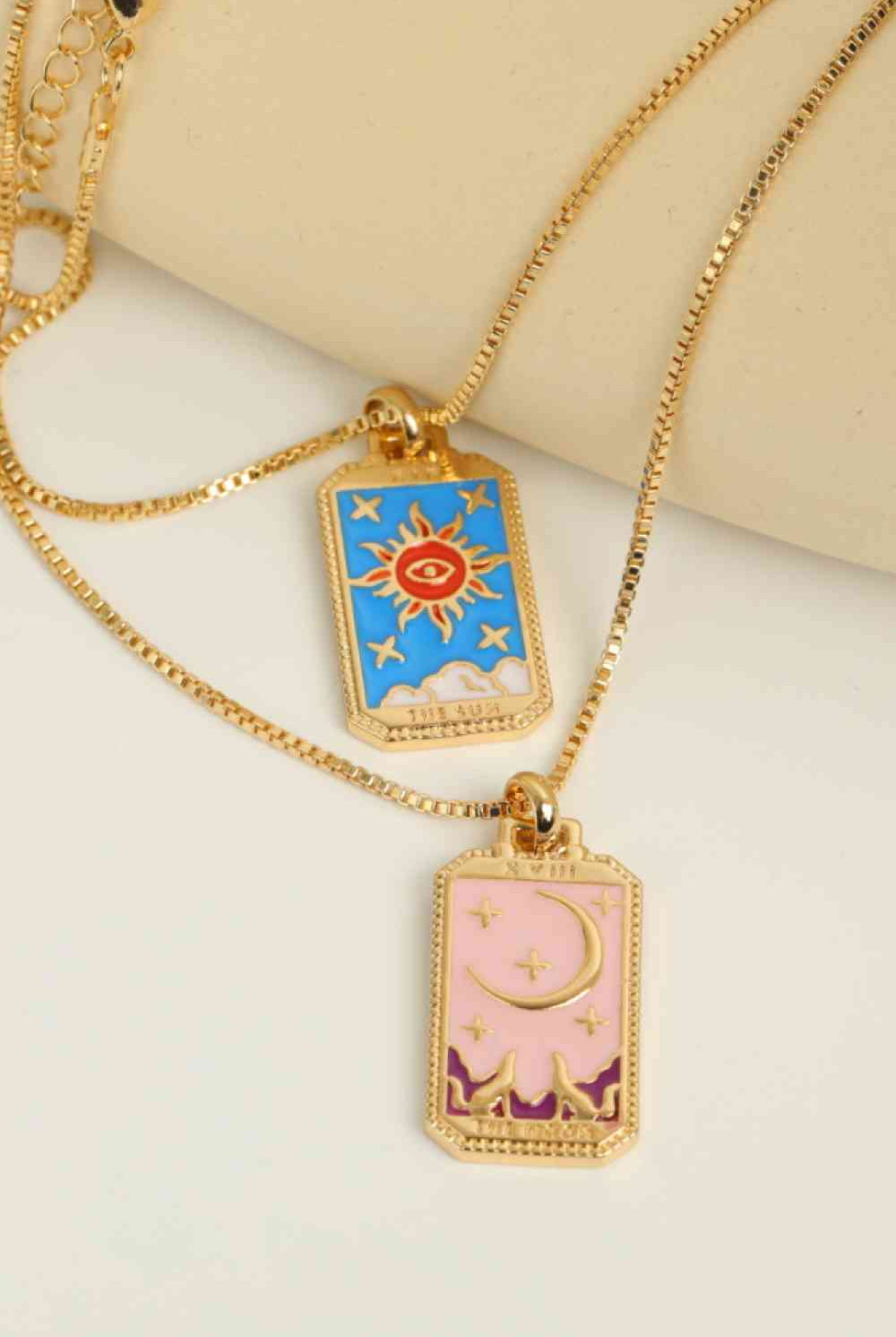 Tarot Card Pendant Copper Necklace-Bijou Crush