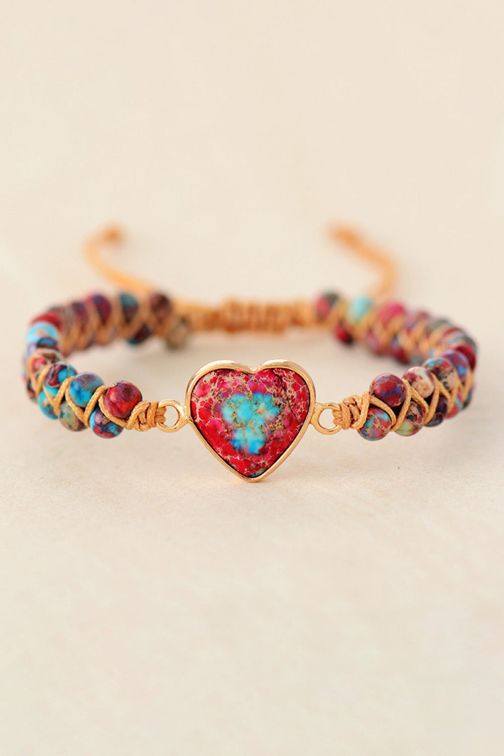 Handmade Heart Shape Natural Stone Bracelet-Bijou Crush