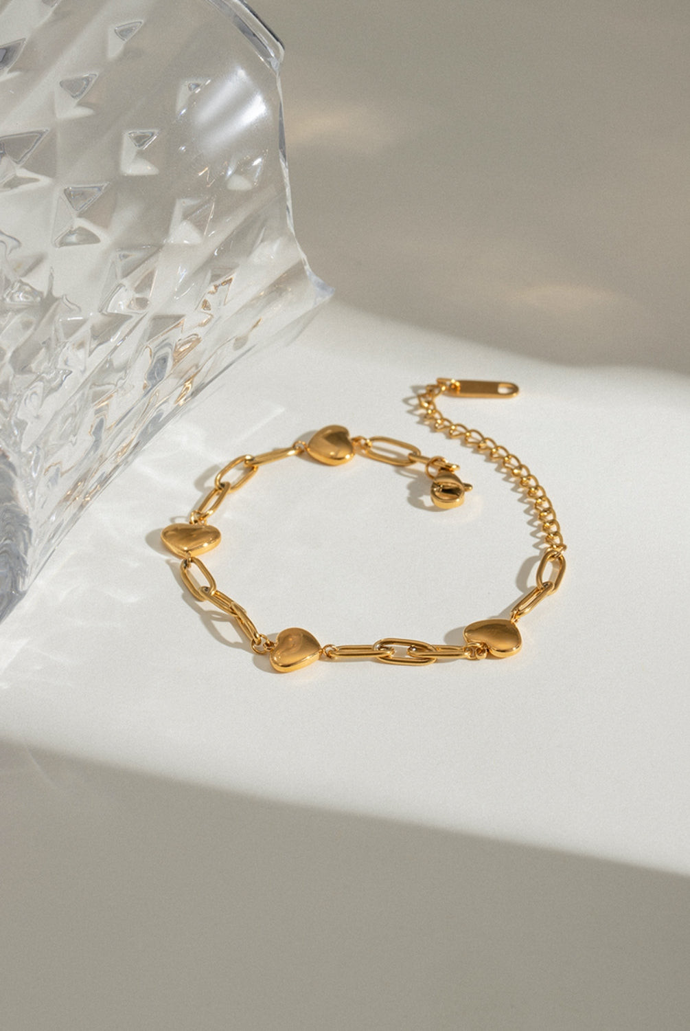 18K Gold-Plated Stainless Steel Heart Bracelet-Bijou Crush