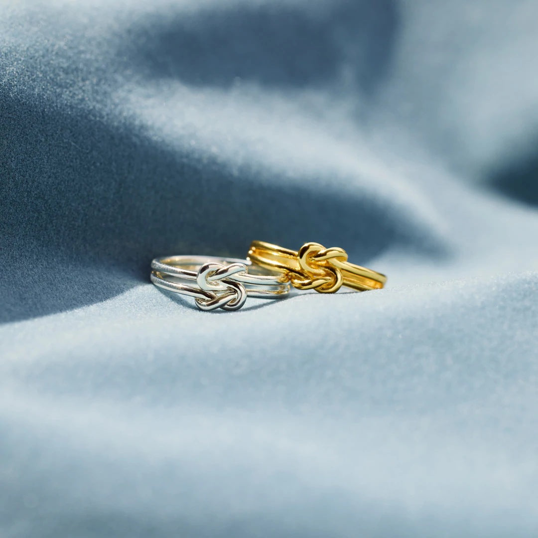 Timeless Silver Knot Ring - 925 Sterling Statement-Bijou Crush