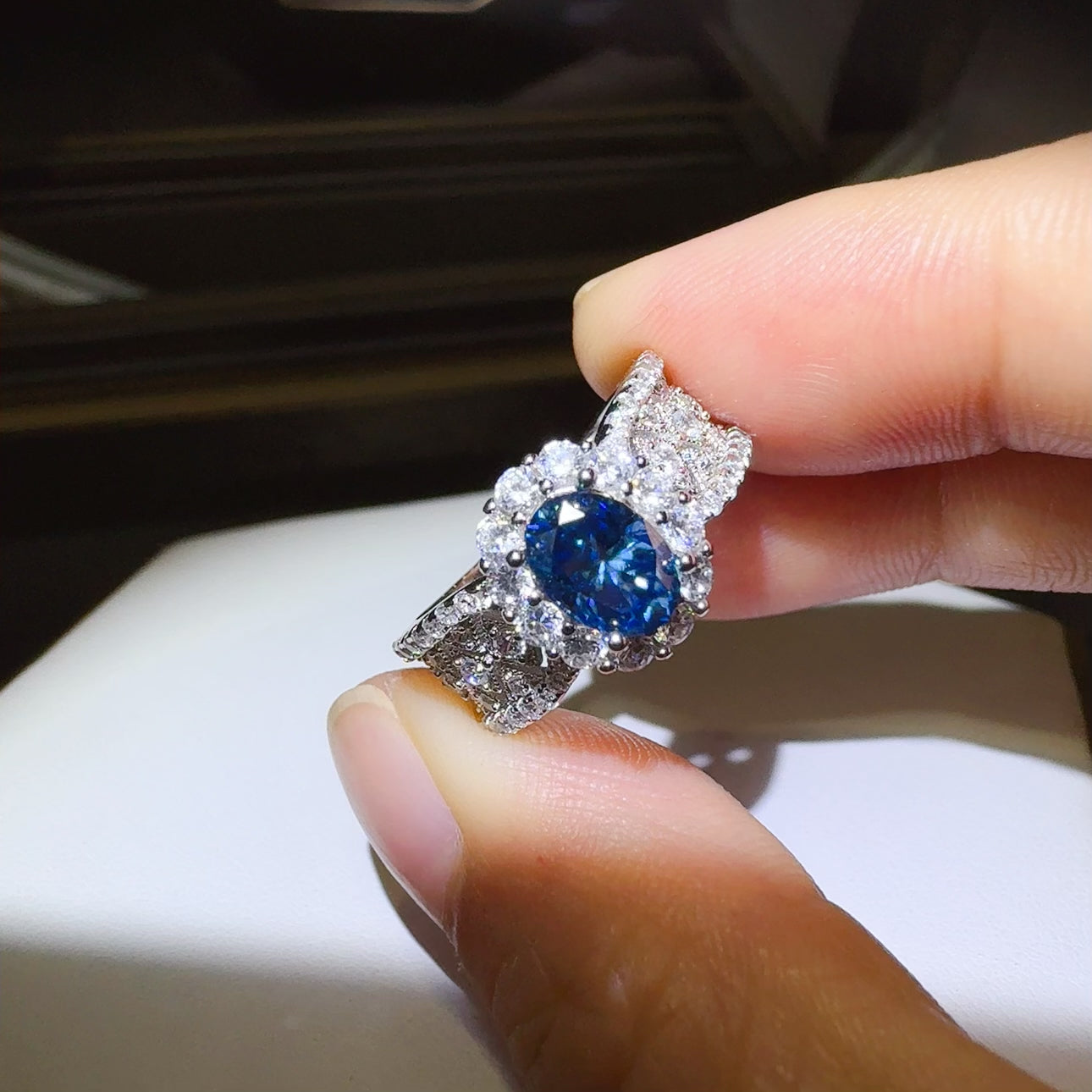 1 Carat Moissanite Zircon Sterling Silver Ring-Bijou Crush