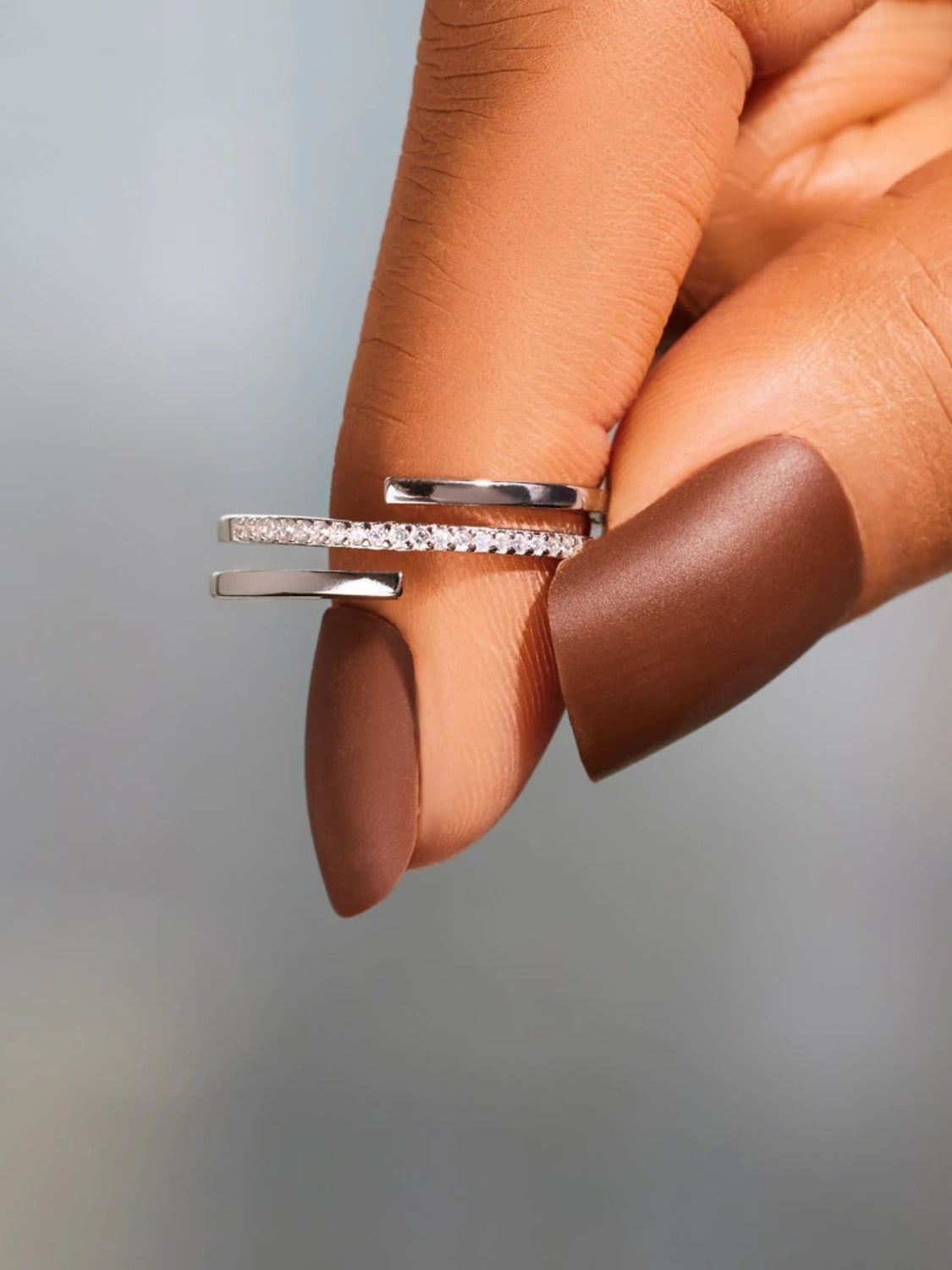 Golden Glow 925 Sterling Silver Zircon Ring-Bijou Crush