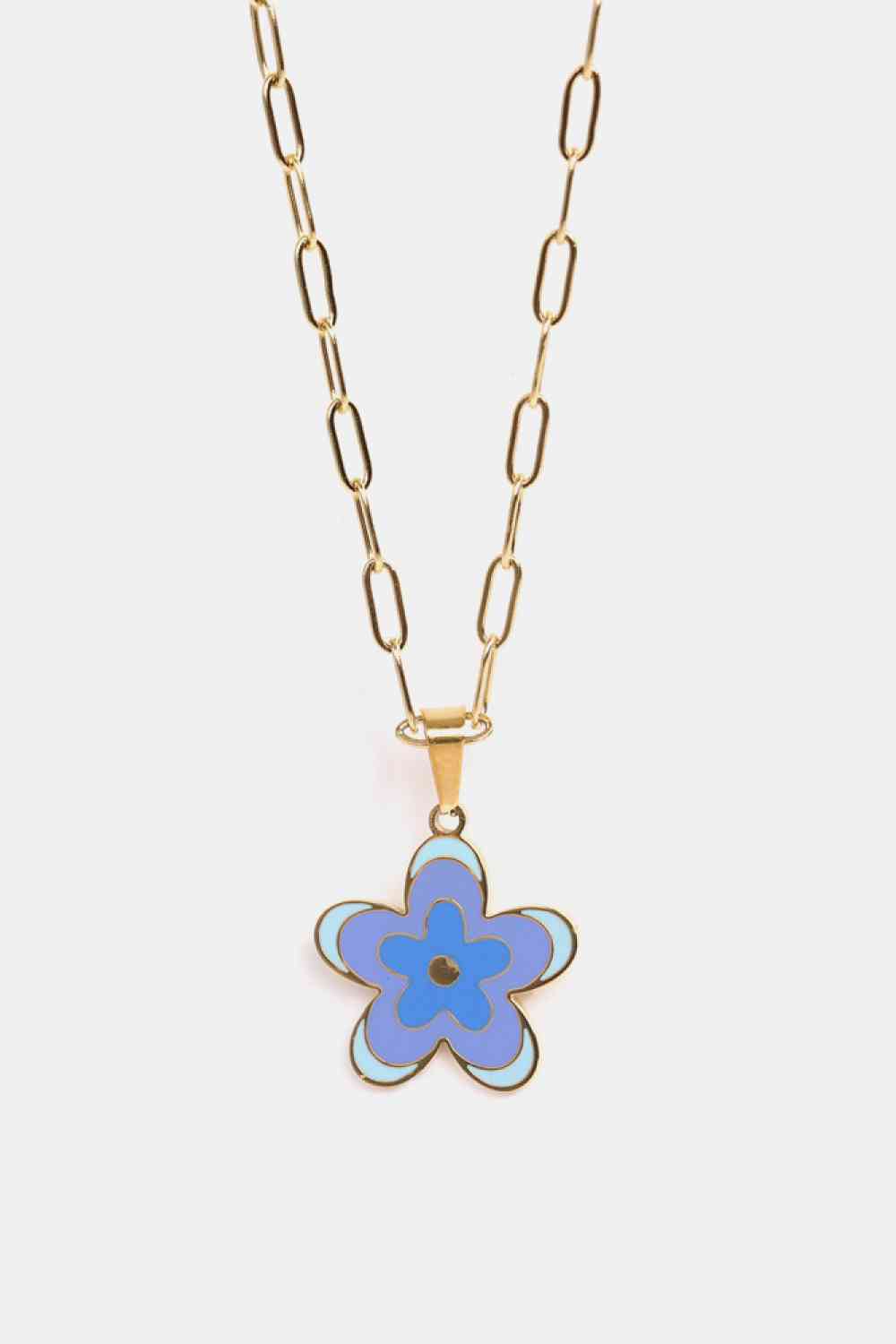 Flower Pendant Stainless Steel Necklace-Bijou Crush