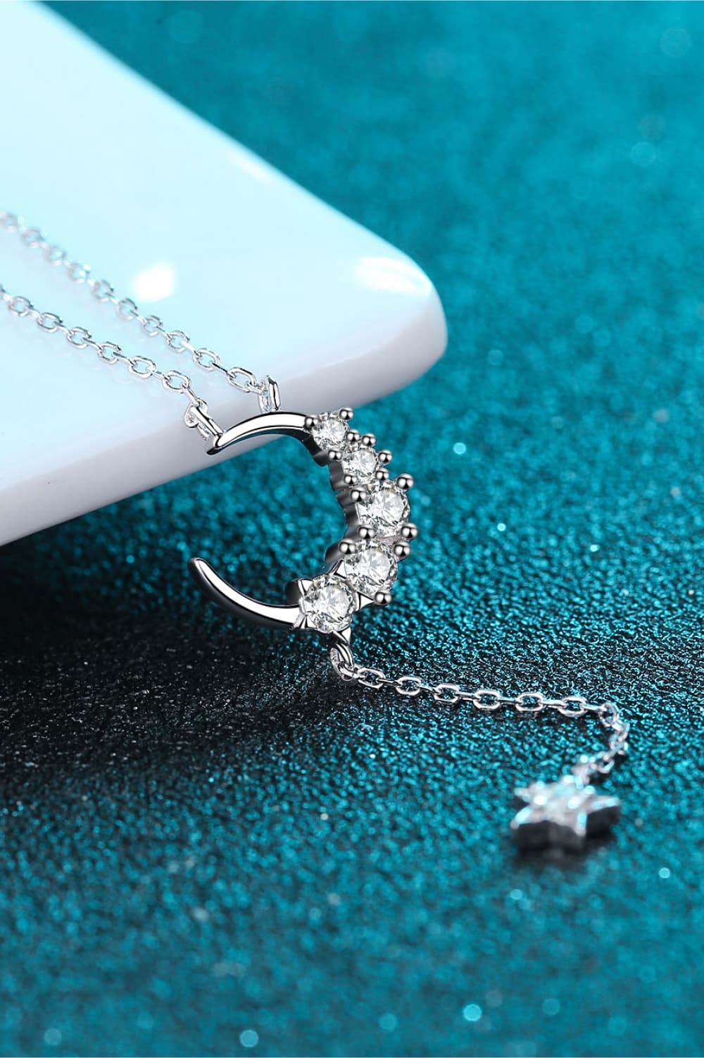 Star & Moon Moissanite Necklace-Bijou Crush