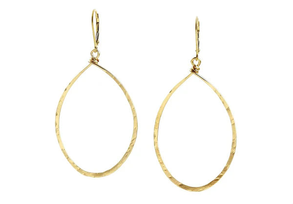 Hanna Hammered Hoops Earrings-Bijou Crush