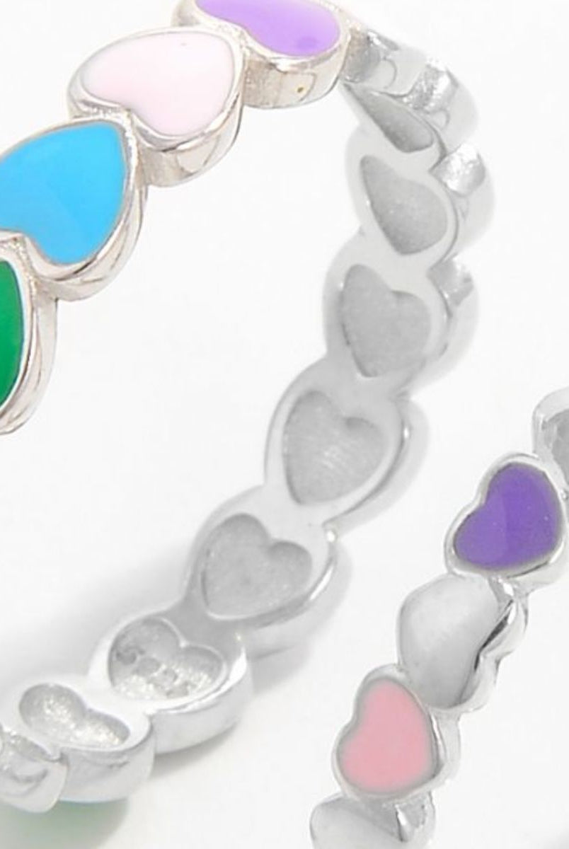 925 Sterling Silver Drip Oil Heart Ring-Bijou Crush