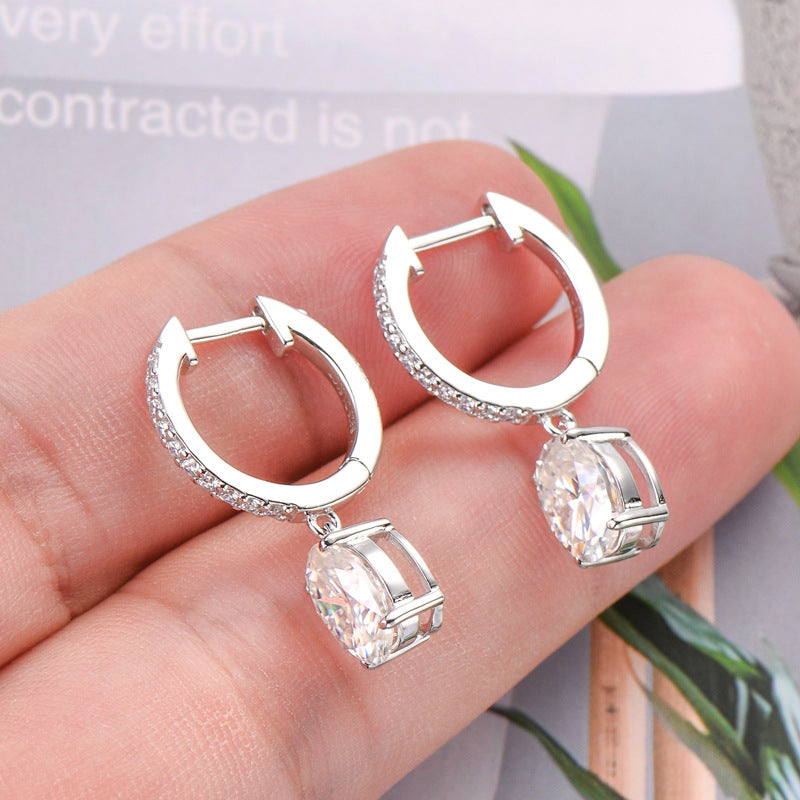 3 Carat Moissanite 925 Sterling Silver Earrings-Bijou Crush