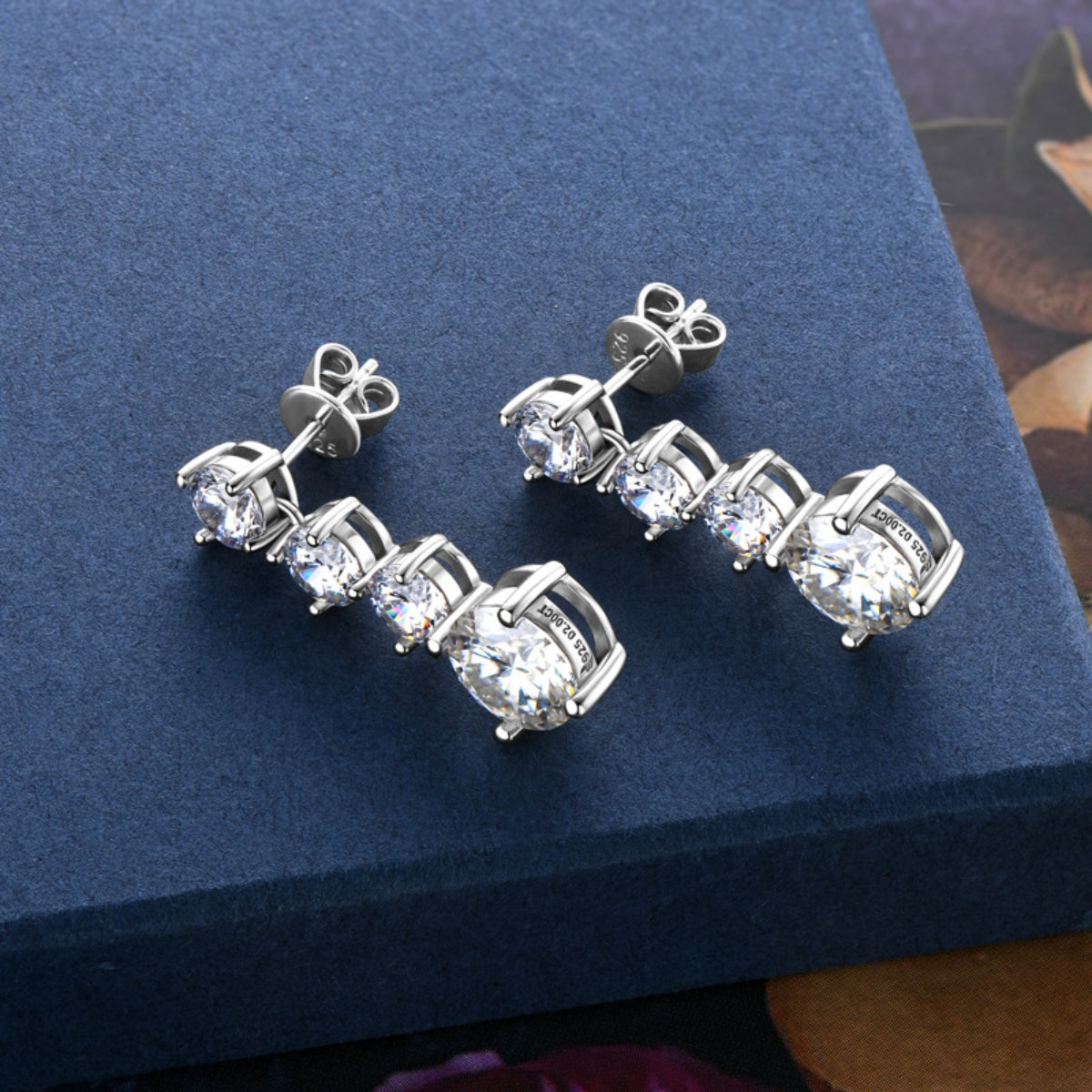 4 Carat Moissanite 925 Sterling Silver Earrings-Bijou Crush
