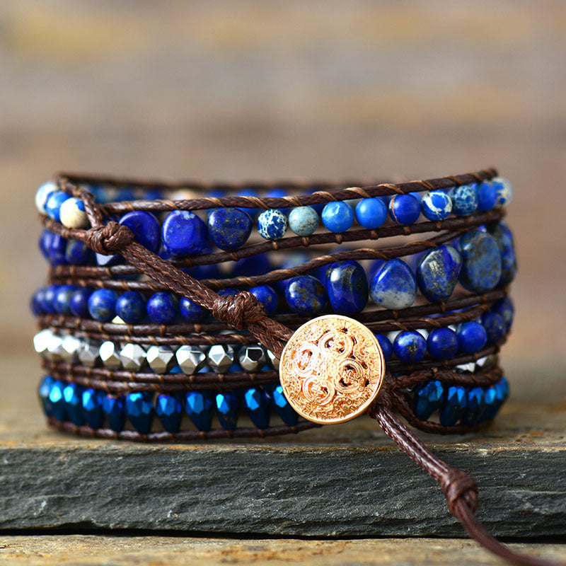 Alloy Bead Braided Bracelet-Bijou Crush