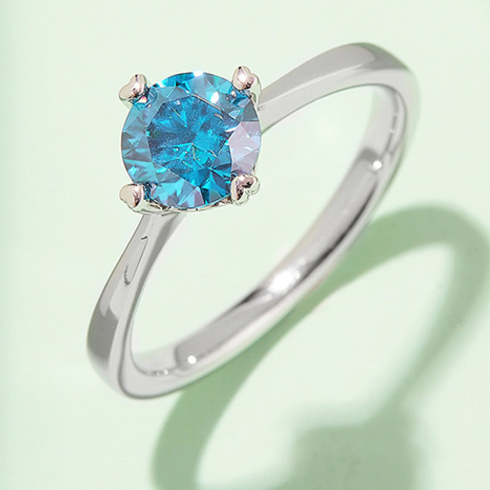 1 Carat Moissanite 925 Sterling Silver Solitaire Ring-Bijou Crush