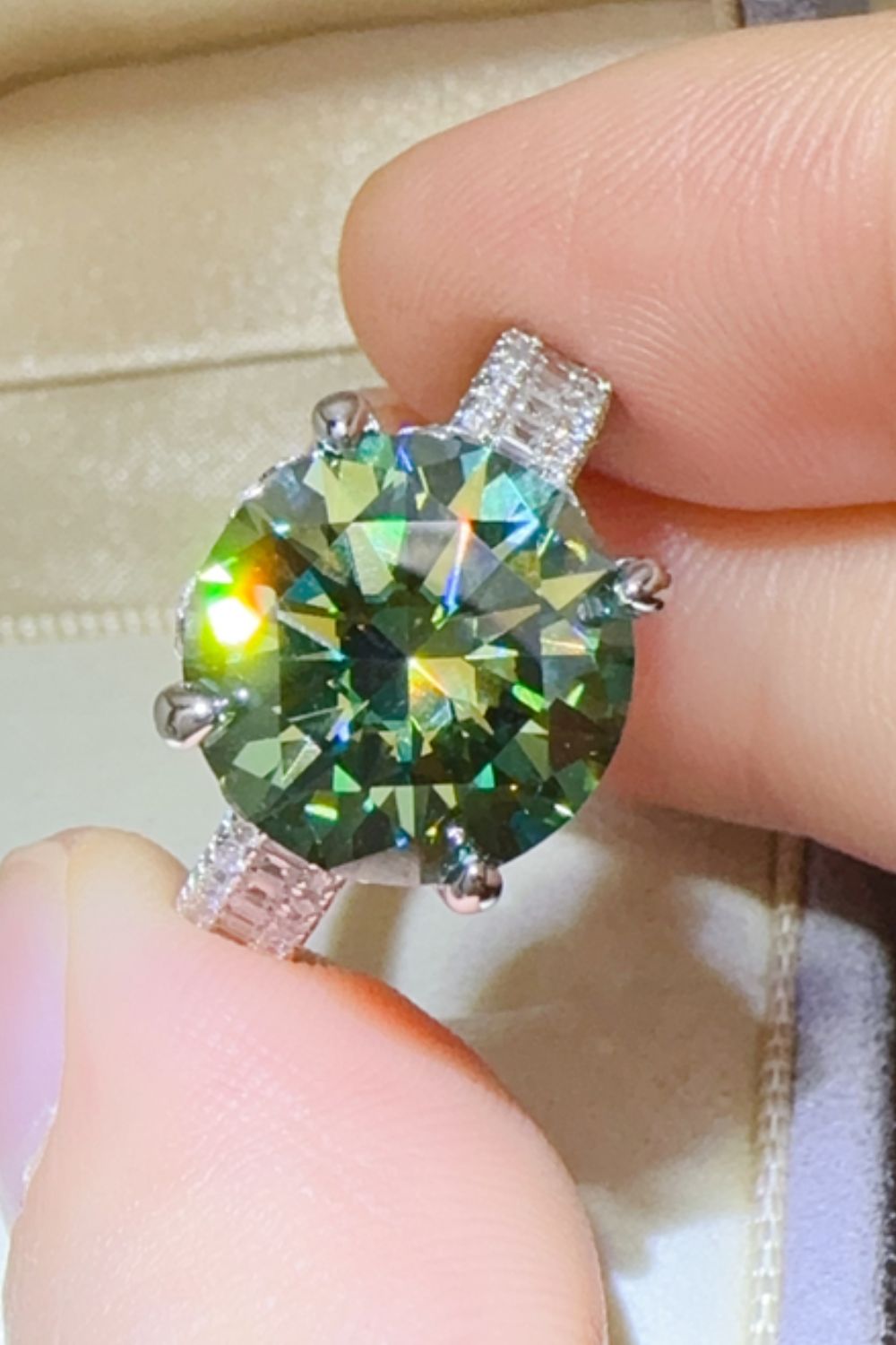 5 Carat Moissanite 925 Sterling Silver Ring-Bijou Crush