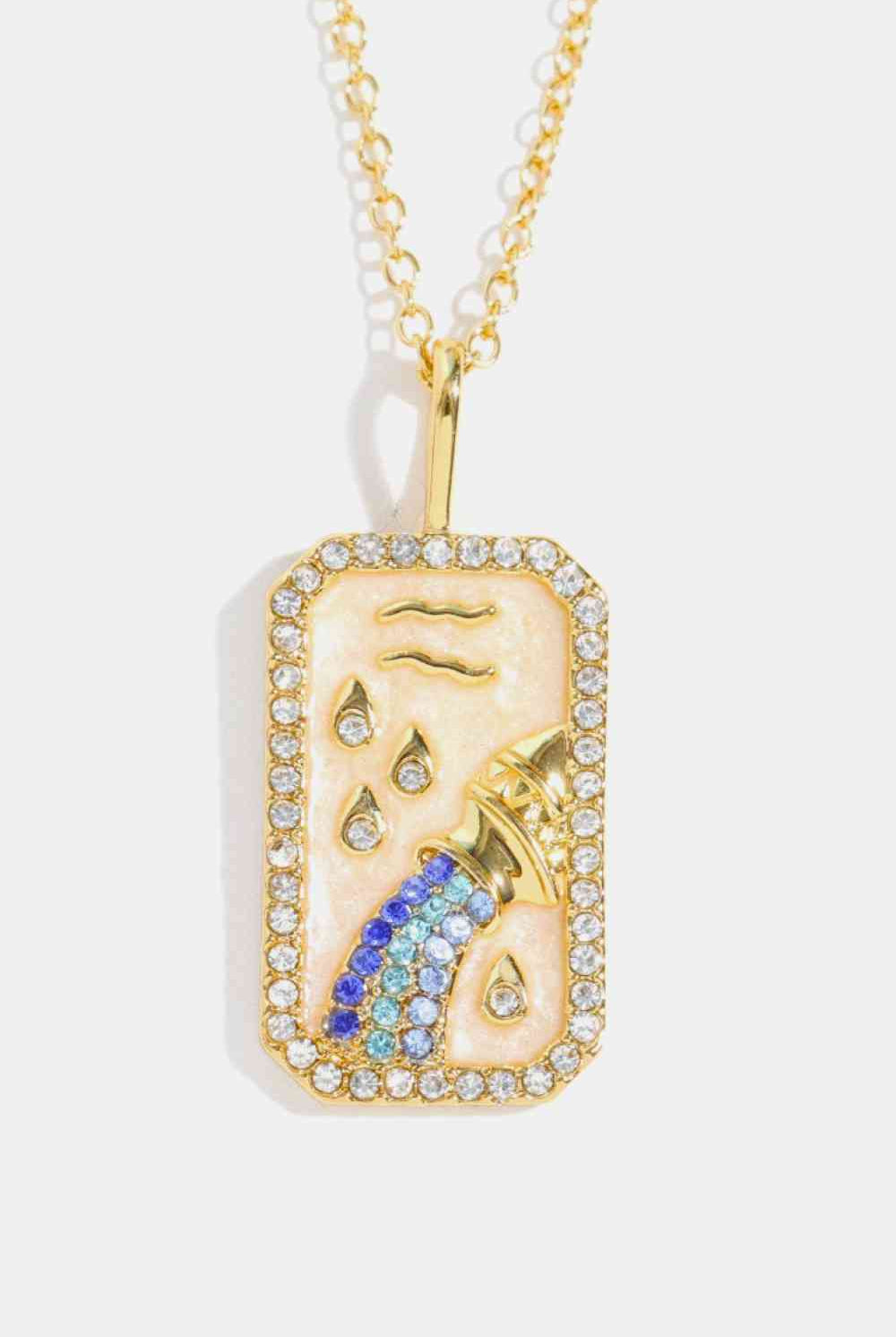 Rhinestone Constellation Pendant Copper Necklace-Bijou Crush