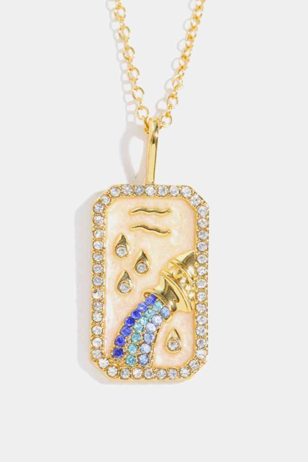 Rhinestone Constellation Pendant Copper Necklace-Bijou Crush