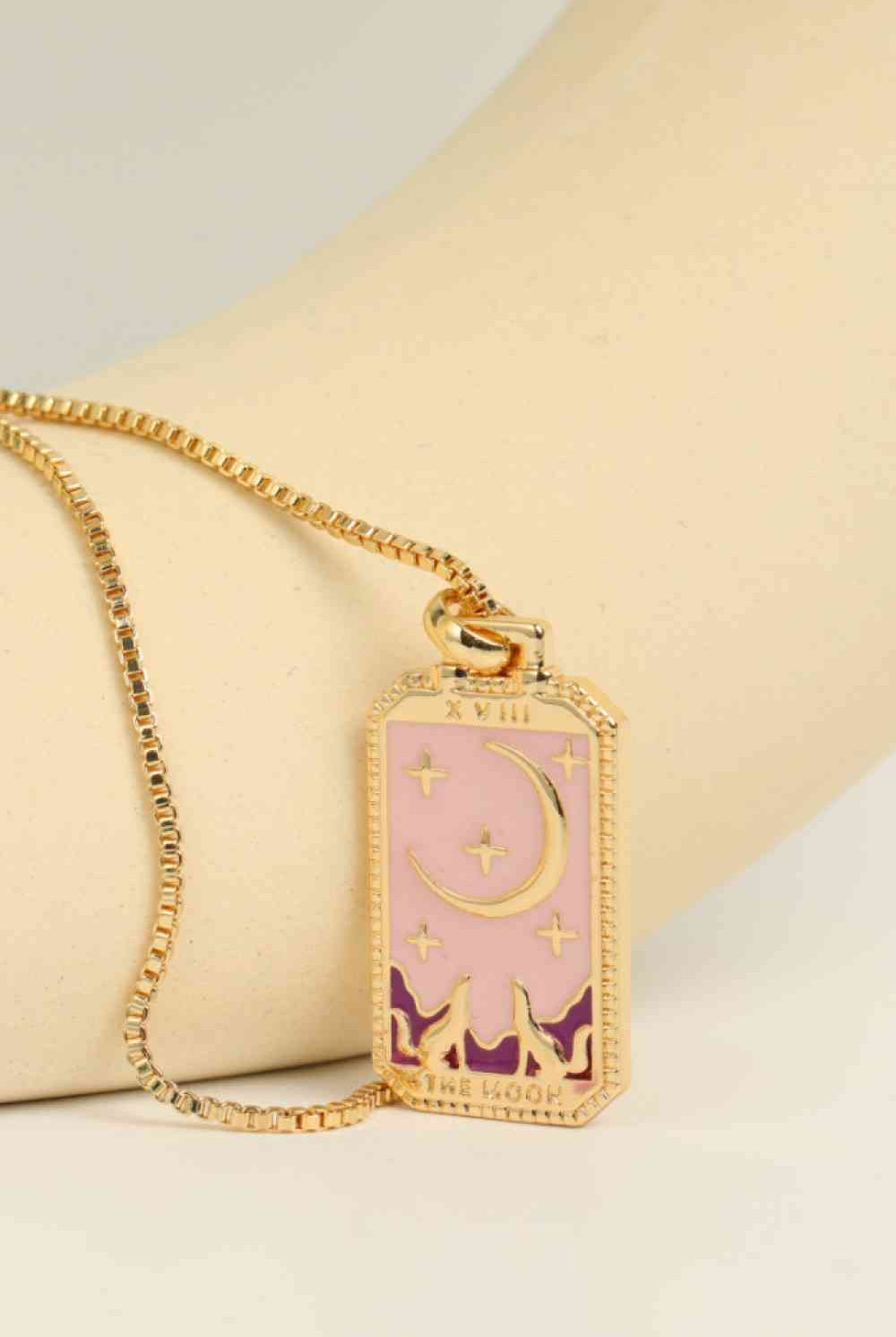 Tarot Card Pendant Copper Necklace-Bijou Crush