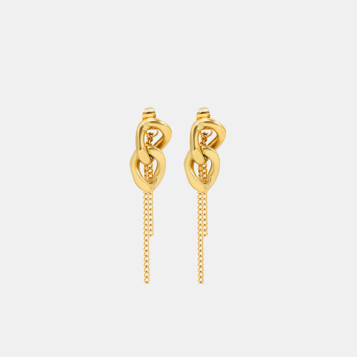 Titanium Steel Chain Shape Earrings-Bijou Crush
