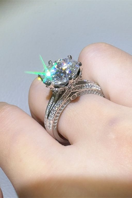 5 Carat Moissanite 925 Sterling Silver Ring-Bijou Crush