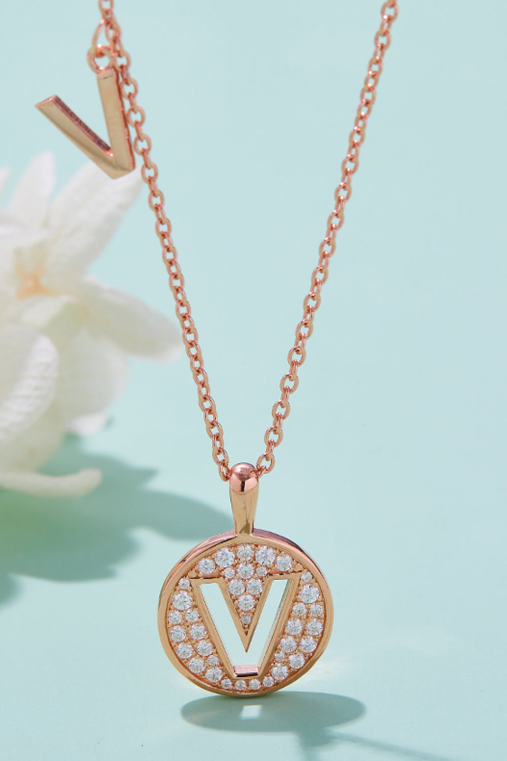 Moissanite U to Z Pendant Necklace-Bijou Crush
