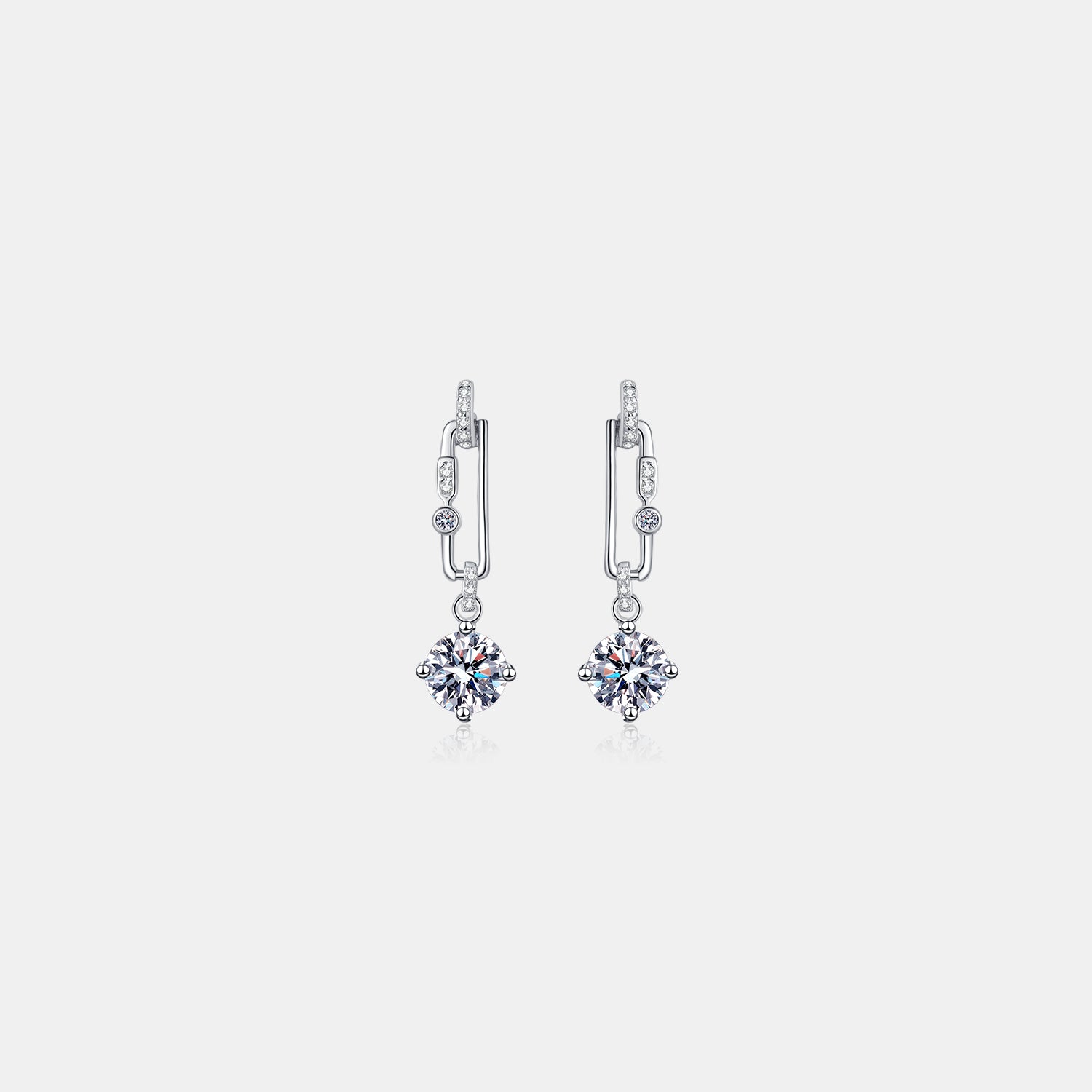 2 Carat Moissanite 925 Sterling Silver Earrings-Bijou Crush