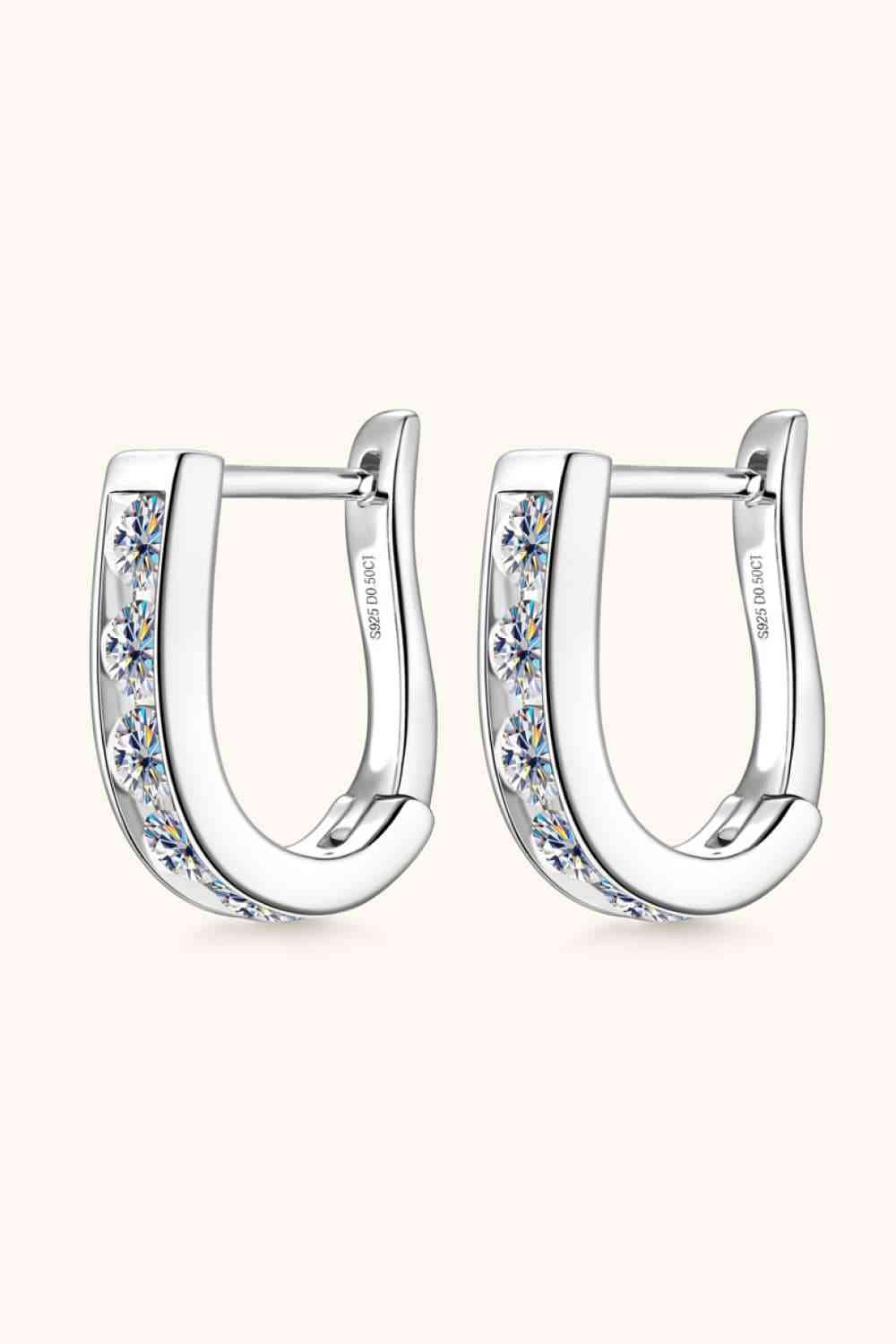 1 Carat Moissanite 925 Sterling Silver Earrings-Bijou Crush
