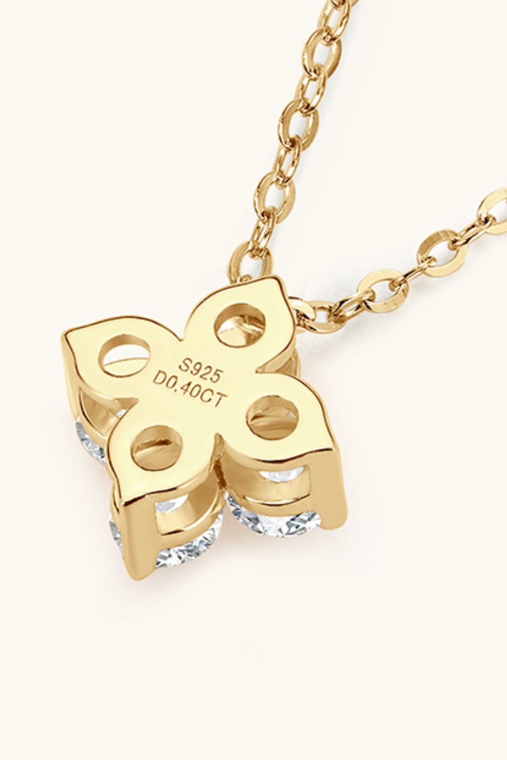 Moissanite Four Leaf Clover Pendant Necklace-Bijou Crush