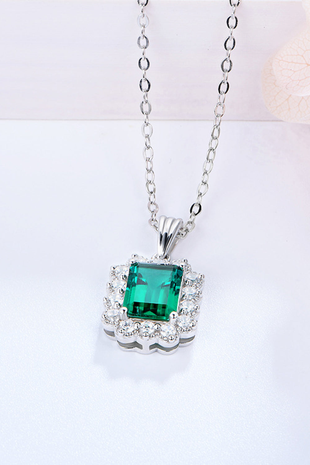 1.5 Carat Lab-Grown Emerald Pendant 925 Sterling Silver Necklace-Bijou Crush