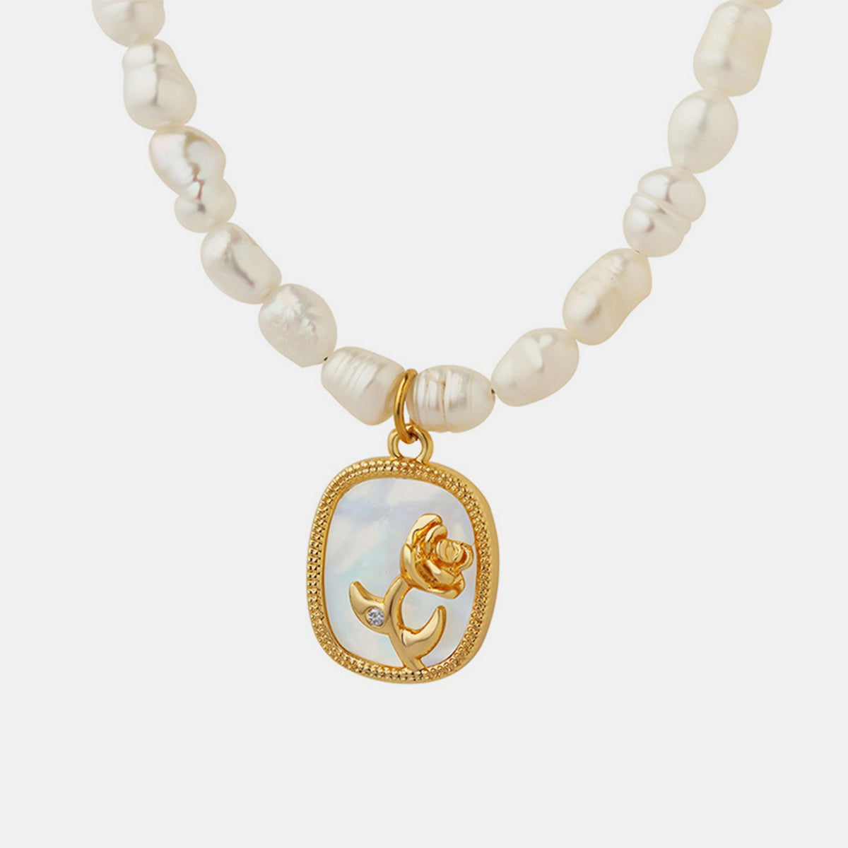 18K Gold-Plated Freshwater Pearl Necklace-Bijou Crush