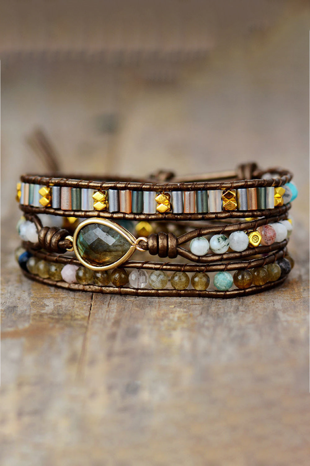 Handmade Triple Layer Beaded Bracelet-Bijou Crush