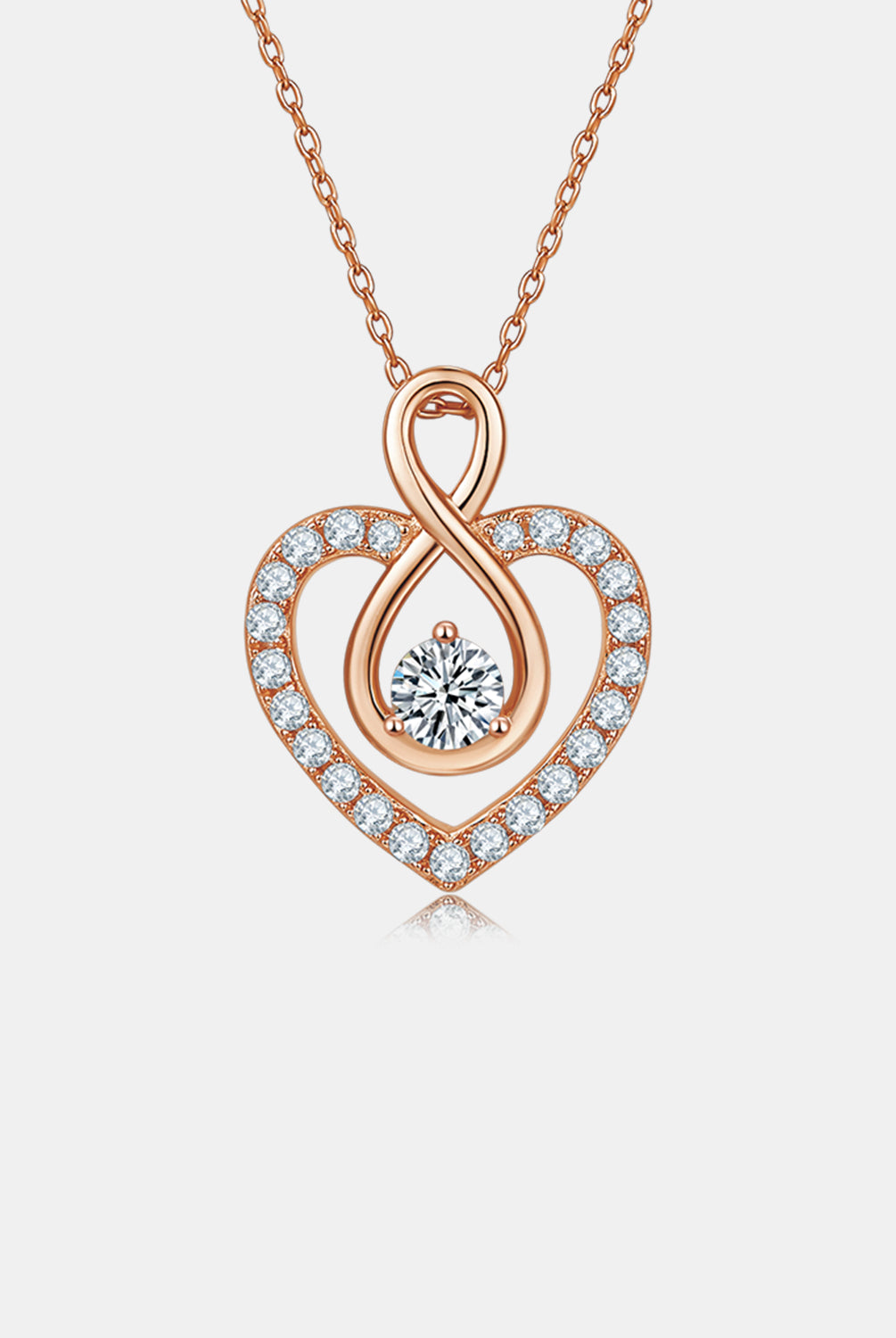 1 Carat Moissanite 925 Sterling Silver Heart Shape Necklace-Bijou Crush