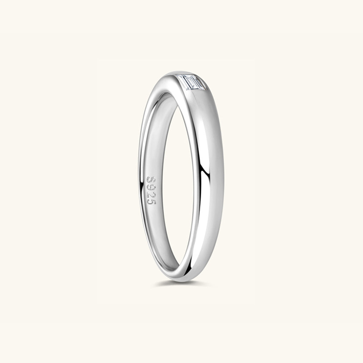 925 Sterling Silver Inlaid Moissanite Ring-Bijou Crush