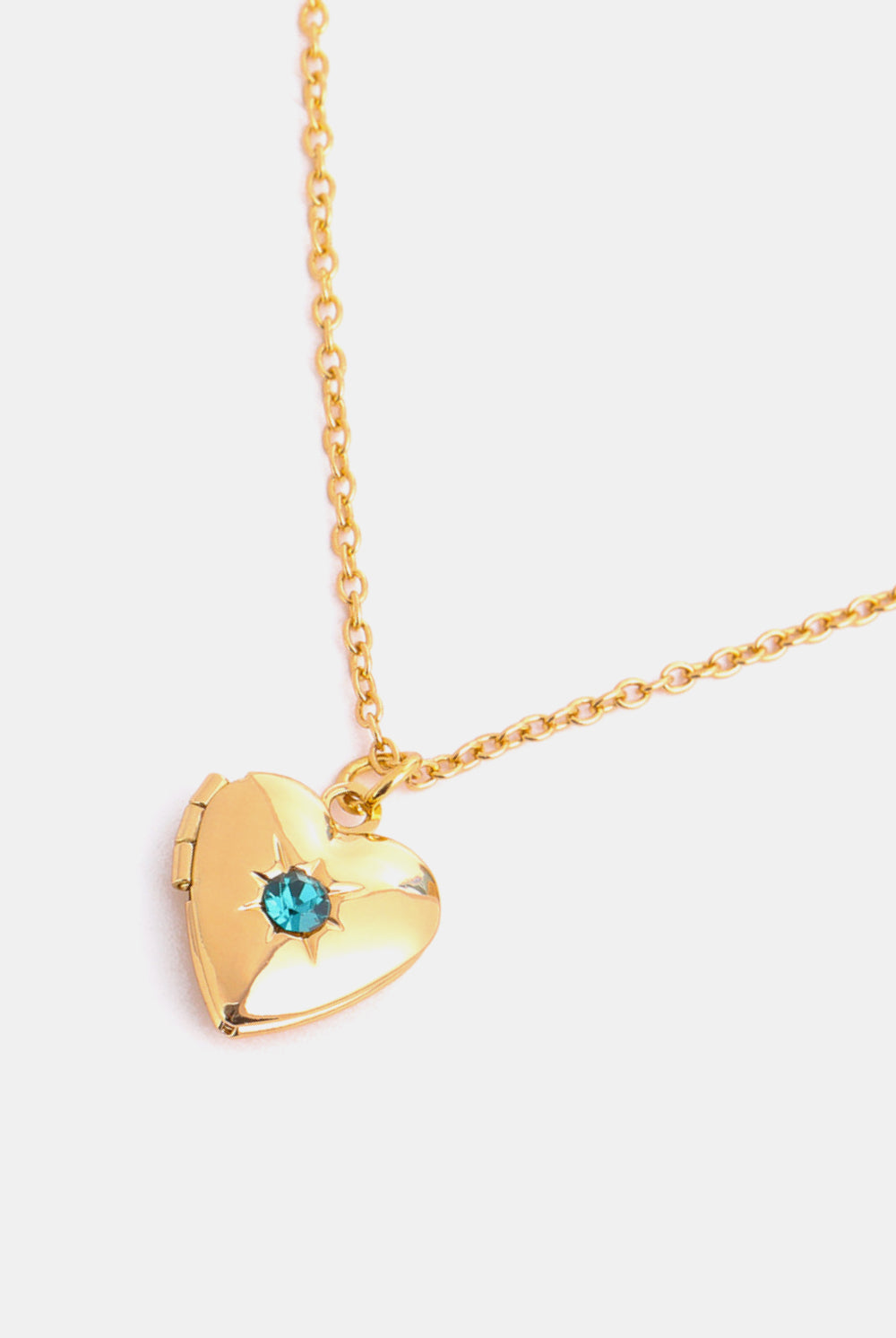 Zircon Heart Shape 14K Gold-Plated Pendant Necklace-Bijou Crush