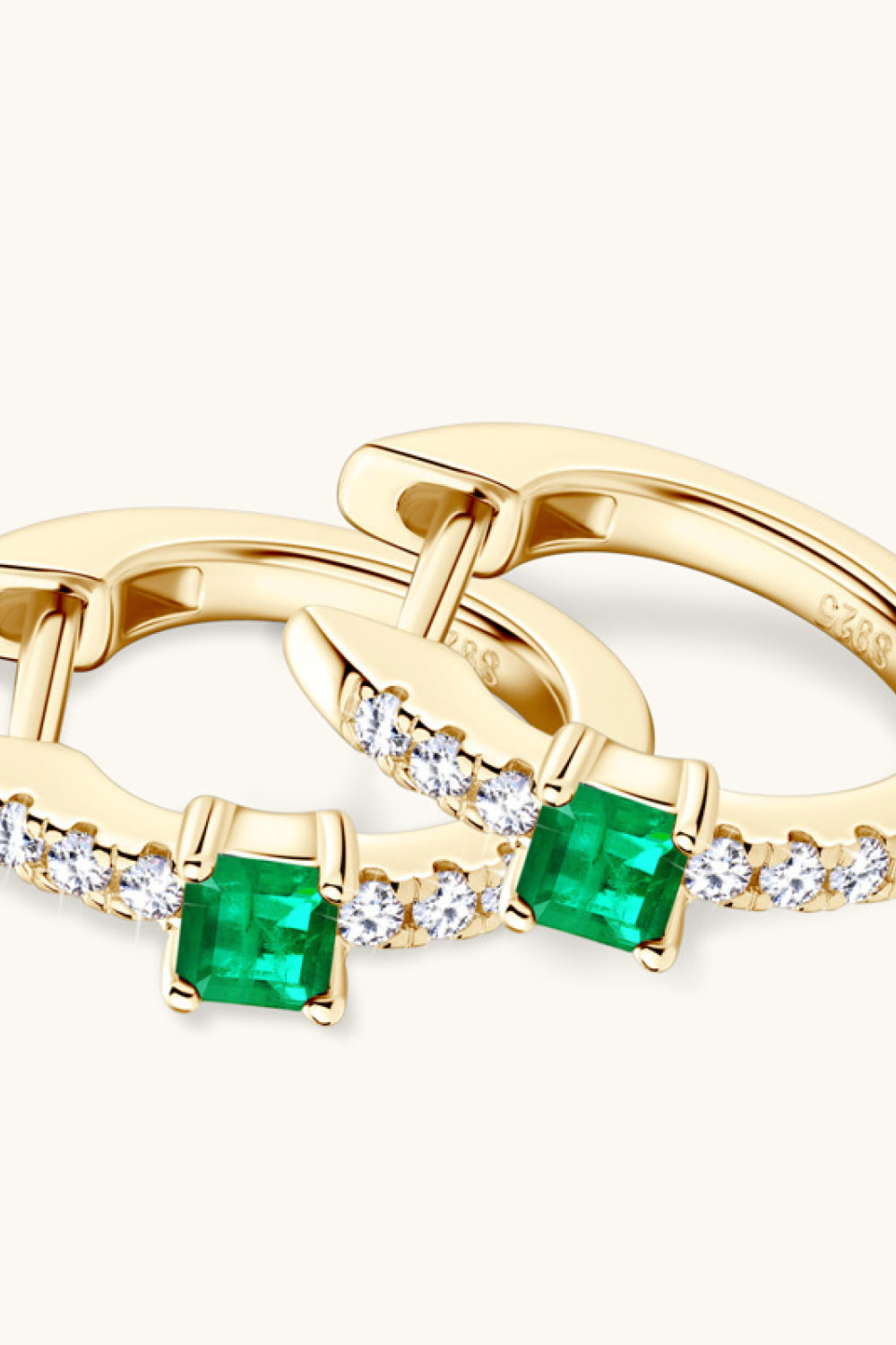 Lab-Grown Emerald Earrings-Bijou Crush