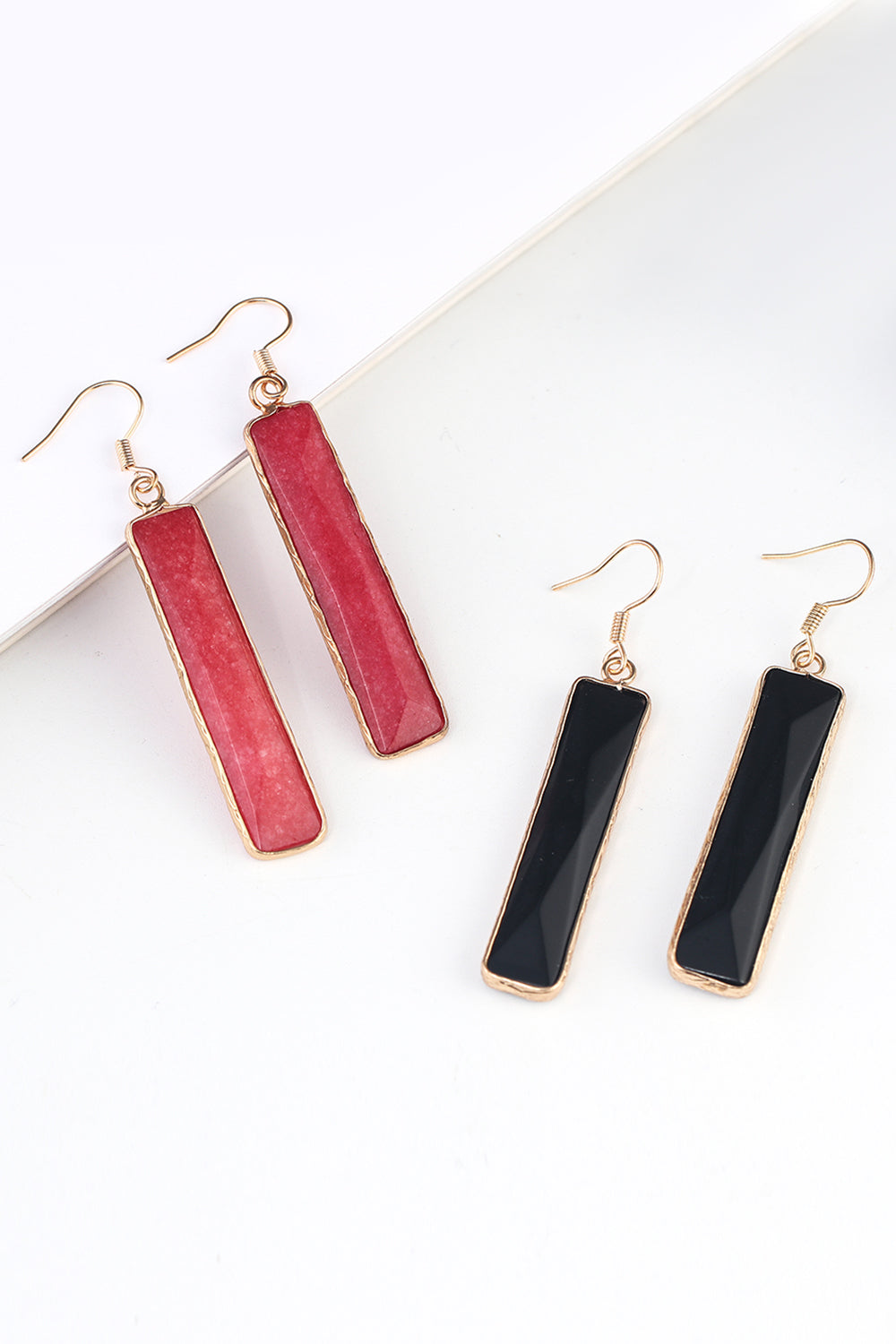 Natural Stone Drop Earrings-Bijou Crush